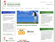 Tablet Screenshot of granvillegolfland.com